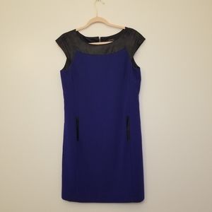 Blue shilloute business dress